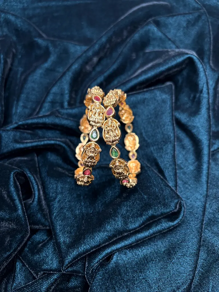 Lakshmi Ruby Emerald Bangle B0001