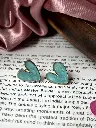Sea Blue Heart Stud S0002