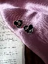 Dark Heart Rose Bud Stud S0011