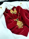 Green Stone lakshmi Invisible necklace N0019