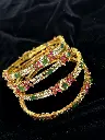 Red Flower Stone Bangle B0005
