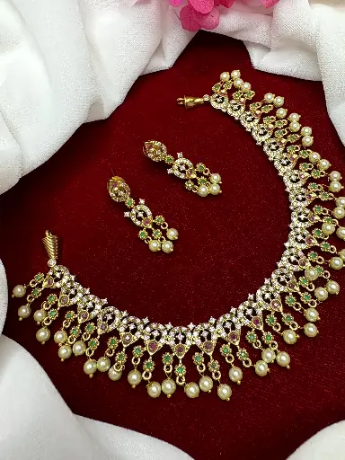 [Drop shape Cz necklace N0001] Drop shape Cz necklace N0001