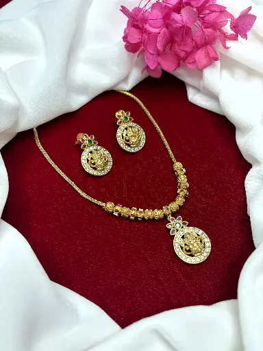 Coin size lakshmi Necklace N0002