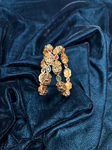 Lakshmi Ruby Emerald Bangle B0001