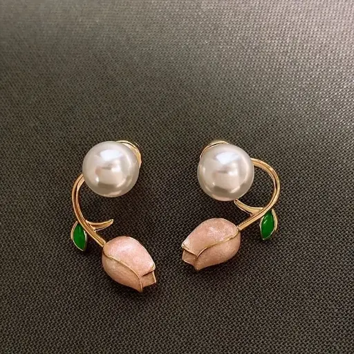 Pink Tulip Earring S0017