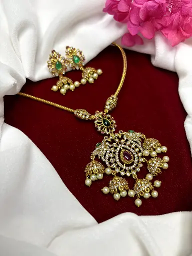 5 Half jumka Necklace N0022
