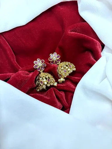 Flower Jhumka E0002