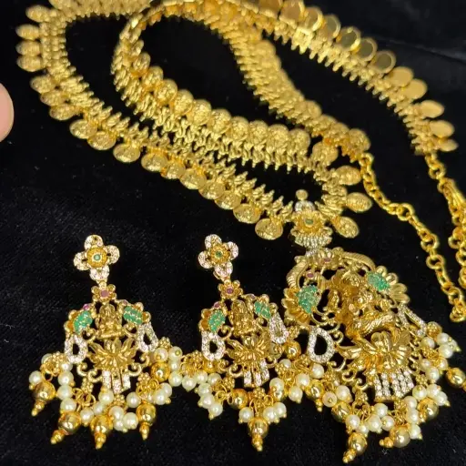 kasi malai with lakshmi pendant